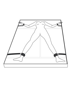 Easytoys Fetish - Under Mattress Restraint Set