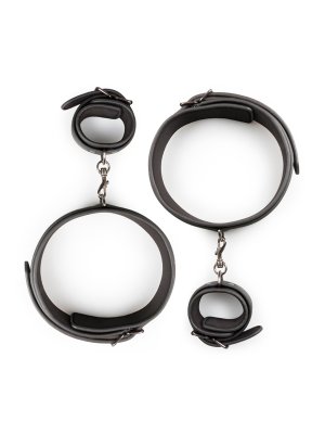 Easytoys Fetish - Thigh & Wrist Cuff Set - Black
