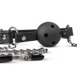Easytoys Fetish - Open Ball Gag Met Tepelklemmen