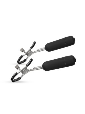 Easytoys Fetish - Verstelbare Tepelklemmen Met Bullet Vibrator