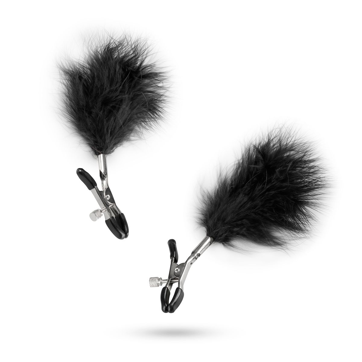 Adjustable Nipple Clamps With Feathers - EasyToys