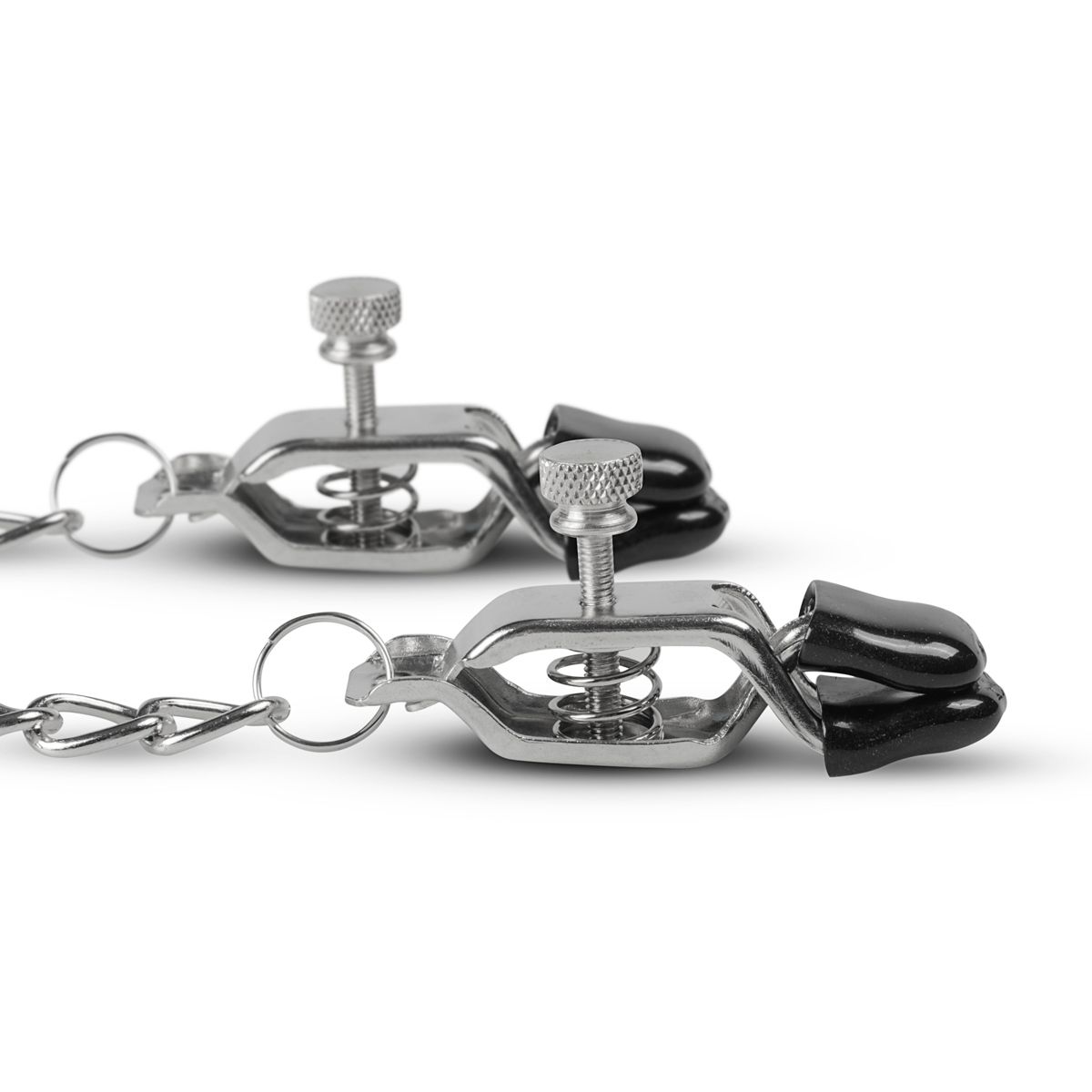 Big Nipple Clamps With Chain - EasyToys