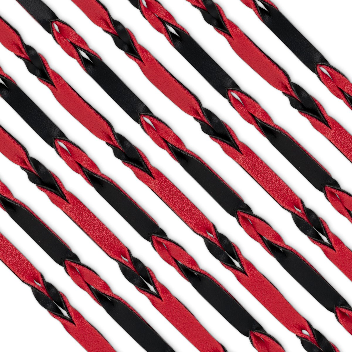 Easytoys Fetish - Flogger 64 cm - Rood en Zwart