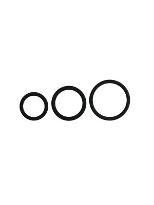 Cockring set - drie maten - zwart