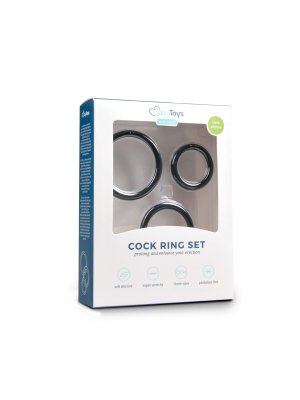 Cockring set - drie maten - zwart