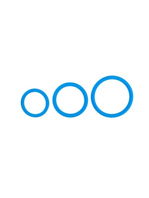 Cockring set - drie maten - blauw