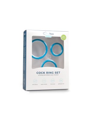 Cockring set - drie maten - blauw