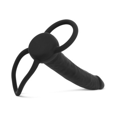 Men Only - Dildo mit Penisring - Schwarz - EasyToys