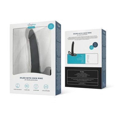 Men Only - Dildo mit Penisring - Schwarz - AMORELIE