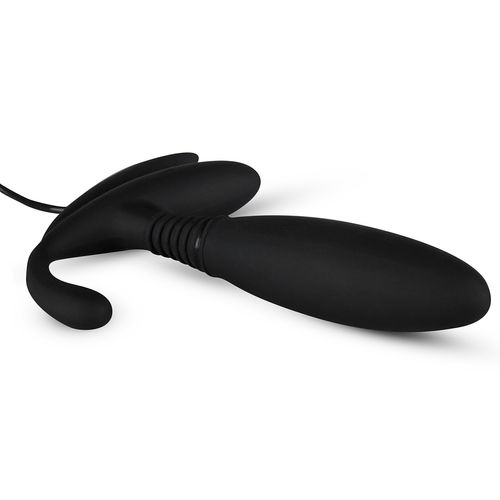 Zwarte anaal vibrator met zeven snelheden