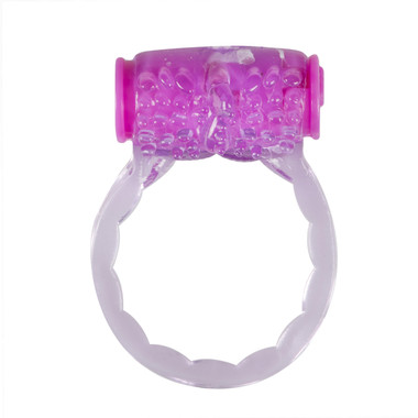 Vibrierender gerauter Penisring - Lila - EasyToys