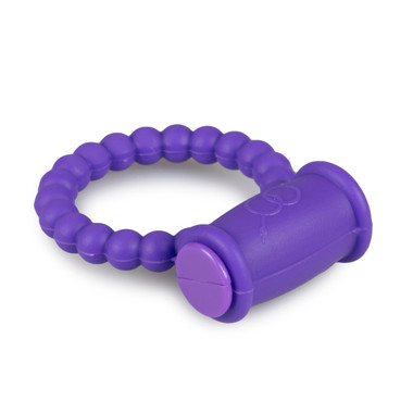 Anneau Pénien Vibrant En Silicone Violet - Avec Stimulateur Clitoridien, Texture Bosses/rainures, Neuf