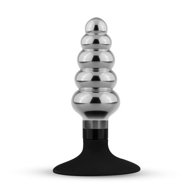 Gerippter Analplug mit Saugnapf aus Silikon - Beate Uhse