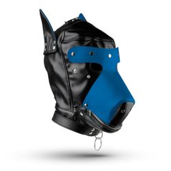 Masque de chien - Noir/Bleu