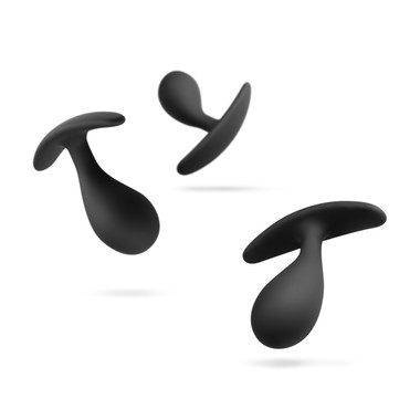 Anal Plug Set - Black - EasyToys Anal Plug Set - Black - EasyToys