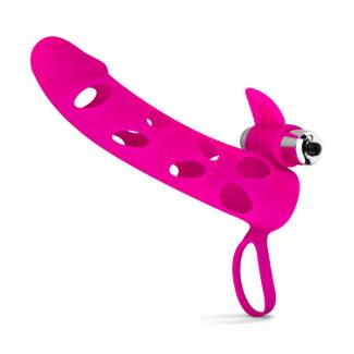 Penis Sleeve With Bullet Vibrator - Pink