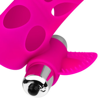 one bullet vibrator Penis Sleeve With Bullet Vibrator - Pink