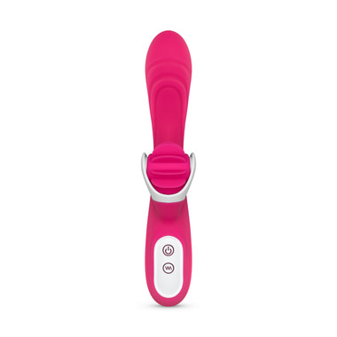 Rabbit-Vibrator mit rotierender Zunge - Rosa - EasyToys