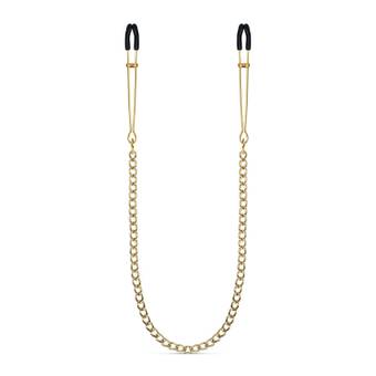 Goldene Brustwarzenklemmen mit Kette