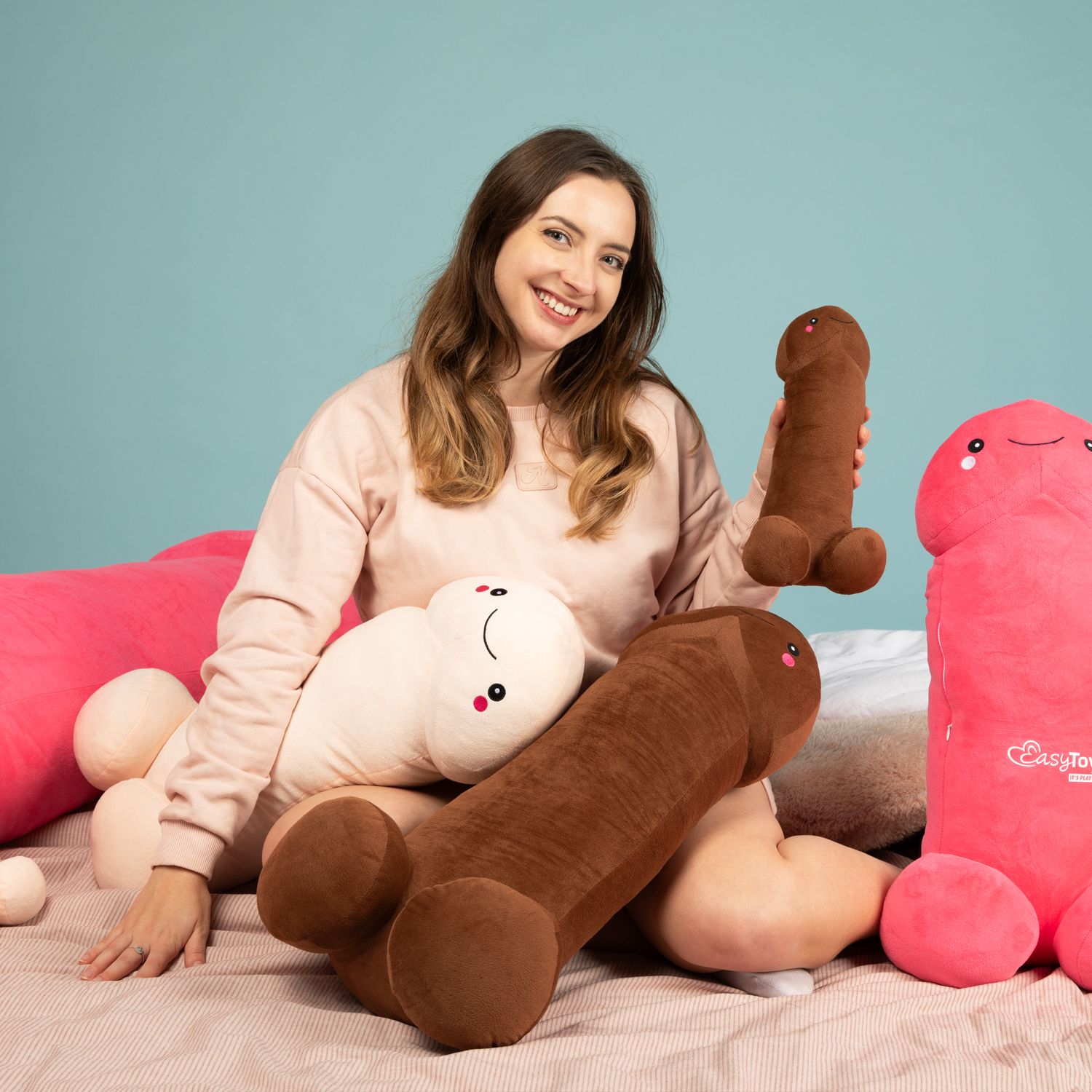 Penis Knuffel Met Smiley Face - 110 cm