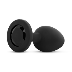 Butt Plug with Crystal - Black Butt Plug with Crystal - Black