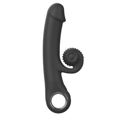 Online Only - Double Lust - Flexibler Snail Vibrator - Schwarz - AMORELIE