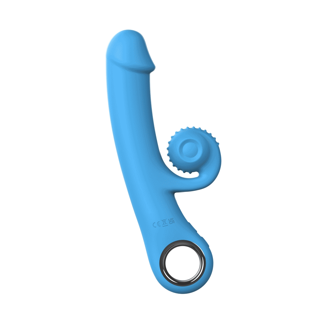 Online Only - Double Lust - Flexibler Snail Vibrator - Blau - AMORELIE