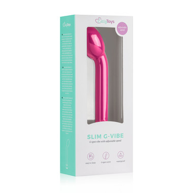 slim pink vibrator Rabbit Essentials Slim Shaft Rabbit Vibrator with Rotating Beads main image 1