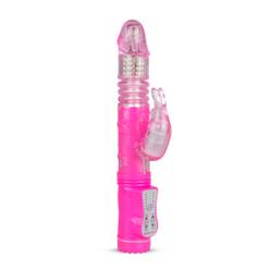 Roze stotende rabbit vibrator 