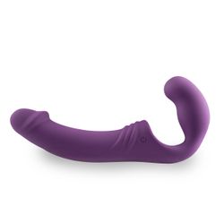 Strapless Strap-On Vibrator - Fioletowy