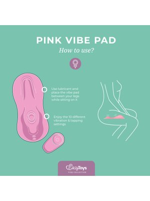 EasyToys – Vibe Pad Tappend en Trillend met Afstandsbediening – Roze
