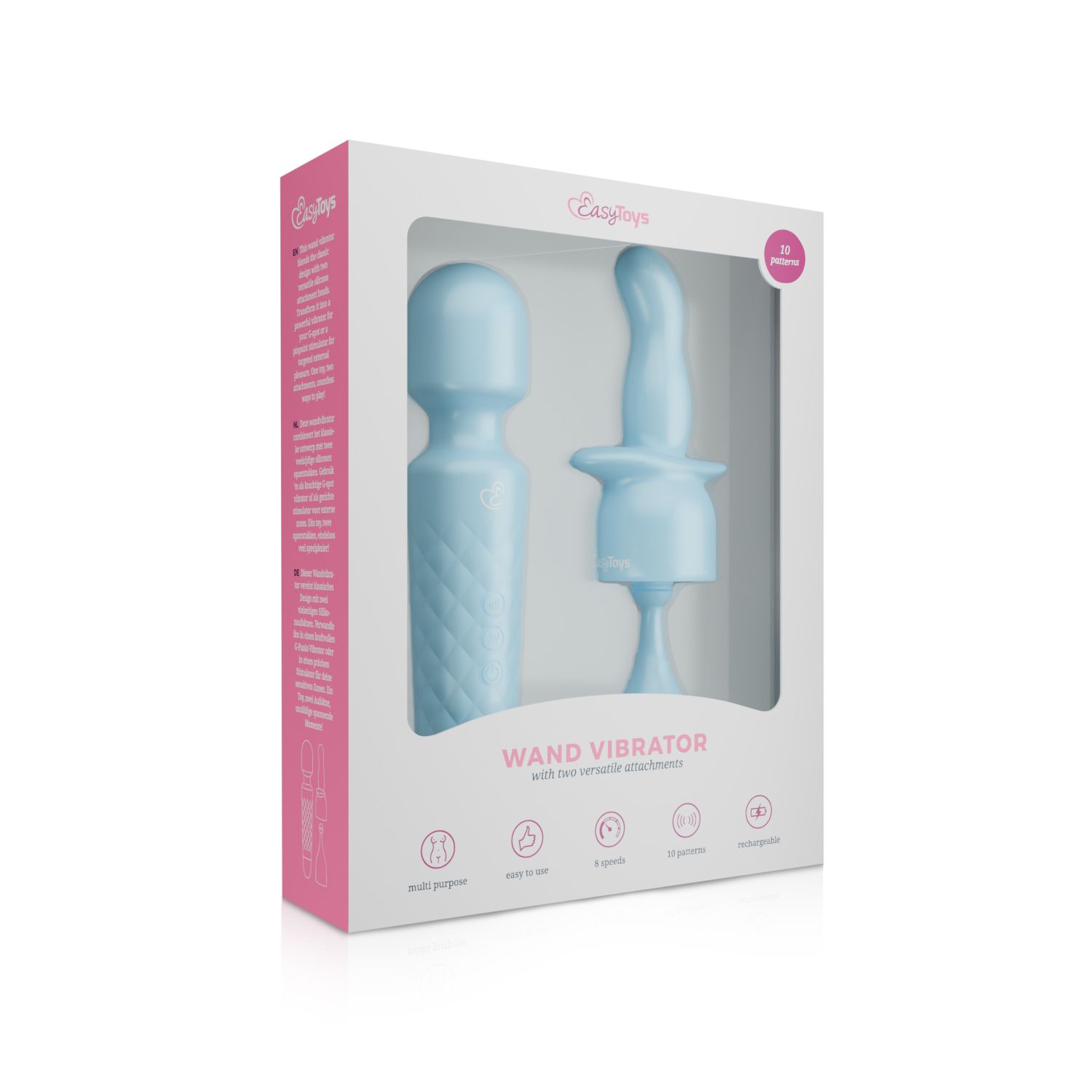 EasyToys – Wand Collection Mini Wand Vibrator – Blauw - Afbeelding 8
