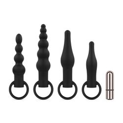 Anaal Plug Set Met Bullet Vibrator - Zwart