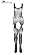 Jarretel Catsuit met design zwart