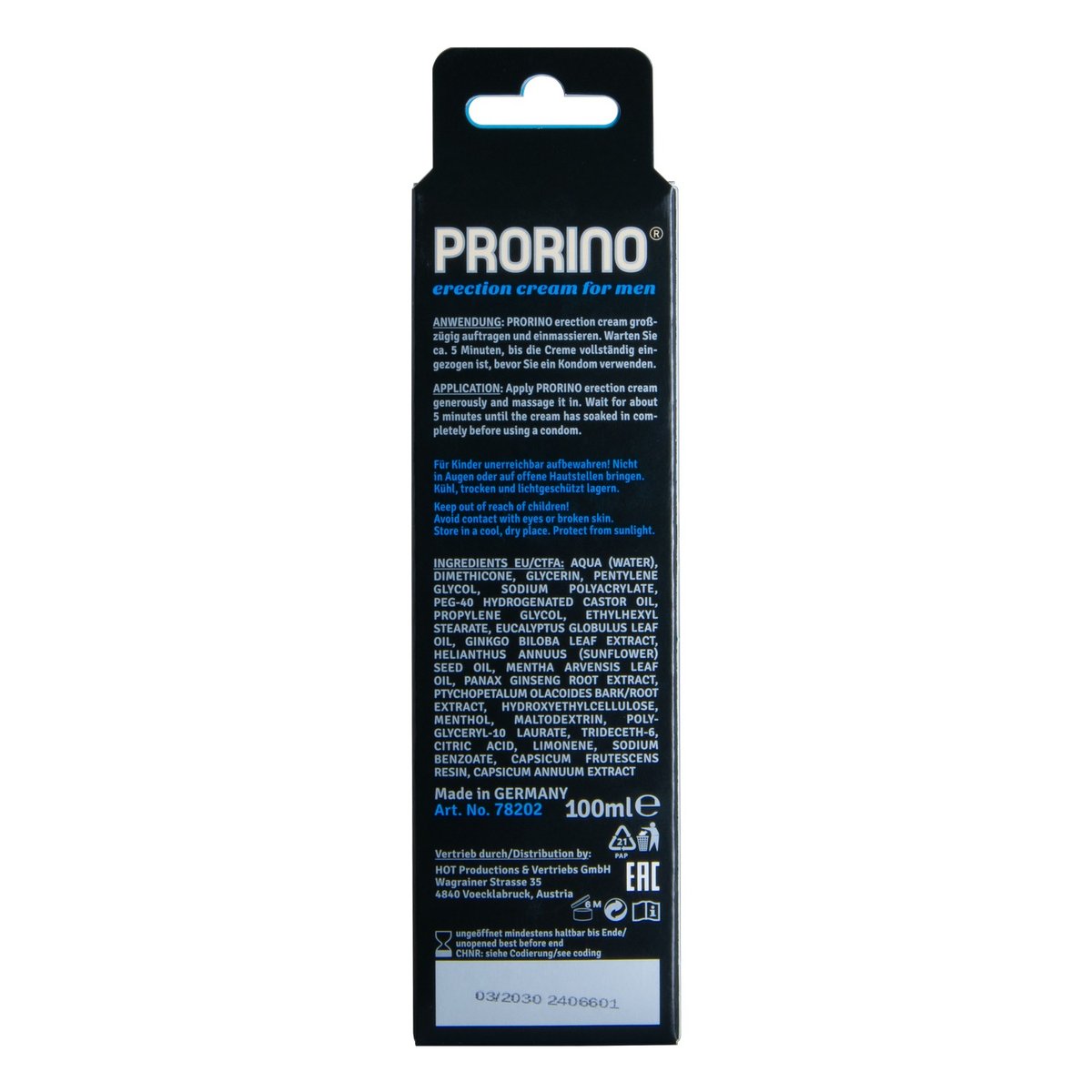 Erectie Crème - 100 ml