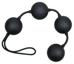 Cadena de amor negra con 4 bolas