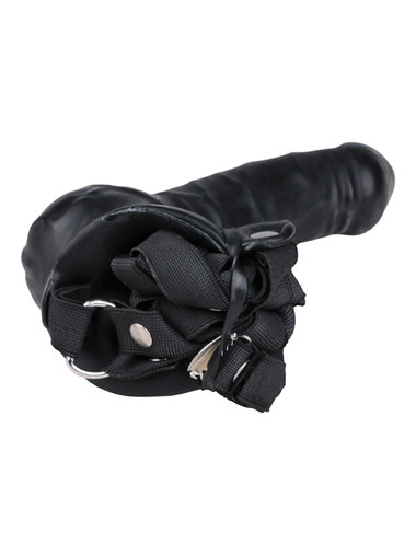 umschnall penishülle Switch Umschnall-Penis aus schwarzem Gleit-Latex