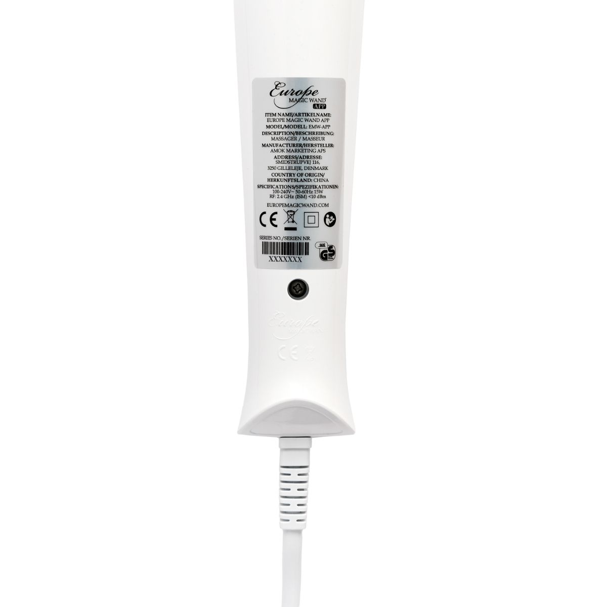 Europe Magic Wand - Body Massager APP Controlled - Wit foto 14