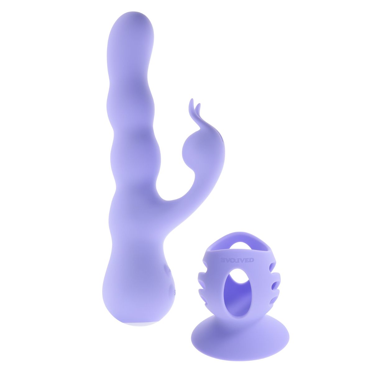 Evolved - Wiggly Bunny Rabbit Vibrator - Paars - Afbeelding 3