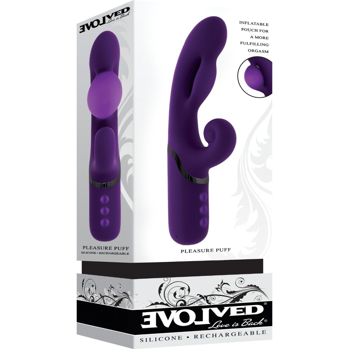 Evolved - Pleasure Puff Rabbit Vibrator - Purple - Afbeelding 15