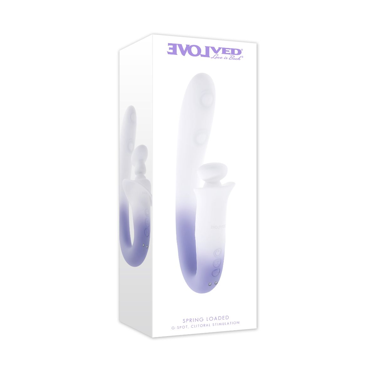 Evolved - Spring Loaded Multi Rabbit Vibrator - Paars foto 12
