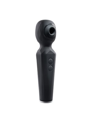 Evolved - Rainbow Sucker Wand Vibrator - Zwart
