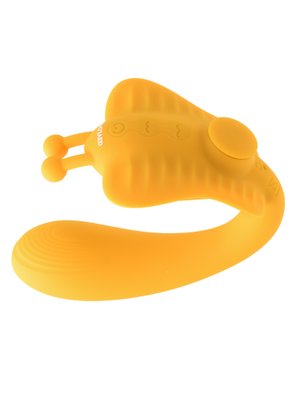 Evolved - The Monarch Strapless Strap On Vibrator - Geel