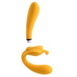 Evolved - The Monarch Strapless Strap On Vibrator - Geel