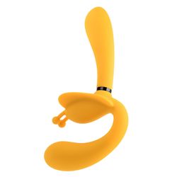Evolved - The Monarch Strapless Strap On Vibrator - Yellow