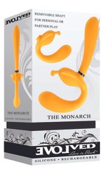 Evolved - The Monarch Strapless Strap On Vibrator - Geel