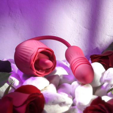 Evolved - Vibromasseur en Forme de Langue Wild Rose - Rouge - EasyToys
