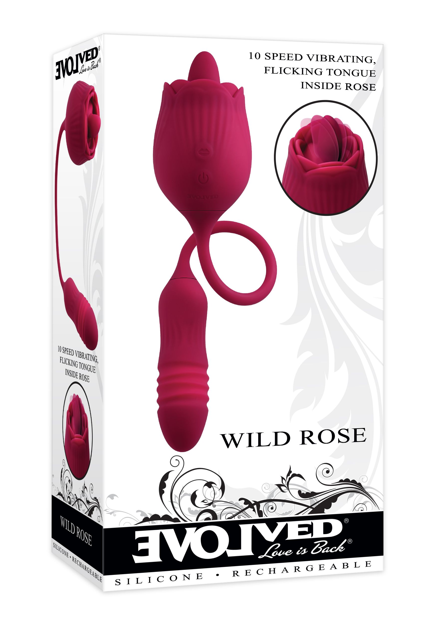 Evolved - Wild Rose Tong Vibrator - Red - EasyToys