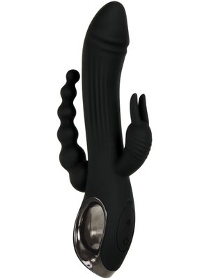 Evolved - Trifecta Rabbit Vibrator - Zwart