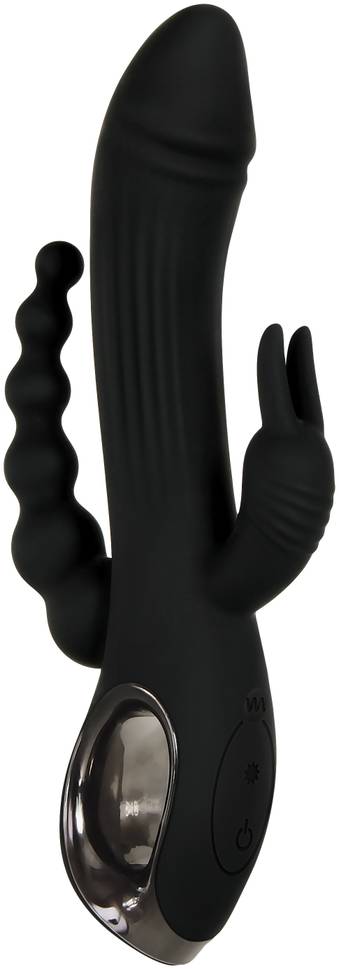 Evolved - Trifecta Rabbit Vibrator - Black